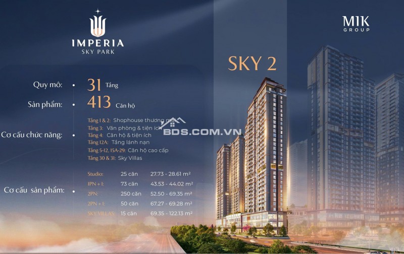 Căn hộ chung cư cao cấp thuộc dự án Imperia Sky Park